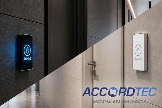 Новая сенсорная кнопка выхода ACCORDTEC AT-H815M LED для систем контроля доступа